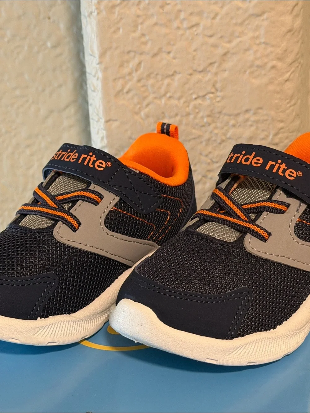 Munchkin Kids Navy and Orange Athletic Sneakers